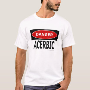 危険の渋い白 Tシャツ