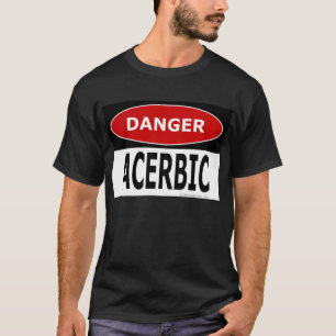 危険の渋い黒 Tシャツ