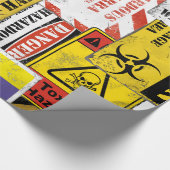 危険の警告の包装紙 ラッピングペーパー (角)