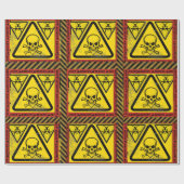 危険の警告の包装紙V4 ラッピングペーパー (フラット)