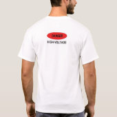 危険の高圧 Tシャツ (裏面)