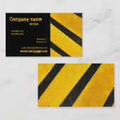 危険の黄色く黒い名刺のテンプレート 名刺 (正面/裏面)