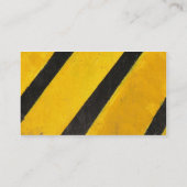 危険の黄色く黒い名刺のテンプレート 名刺 (裏面)