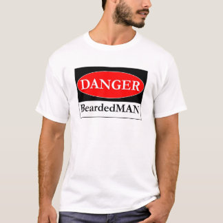 危険のBeardedMANの印 Tシャツ