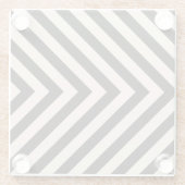 危険は縞で飾ります ガラスコースター (裏面)