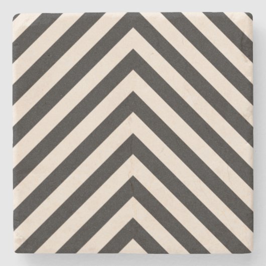 危険は縞で飾ります ストーンコースター (正面)