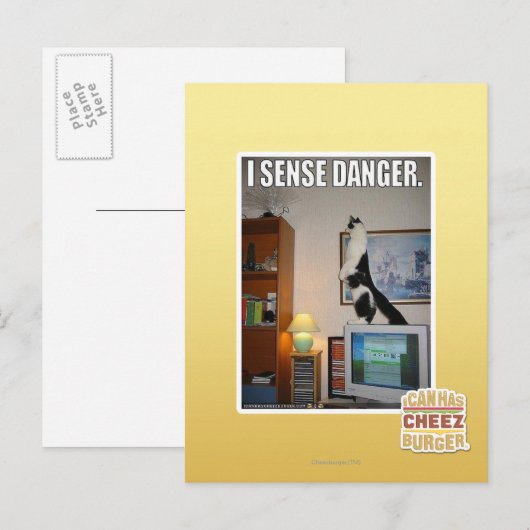 危険を感ずる ポストカード (正面/裏面)