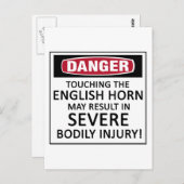 危険イングリッシュホーン ポストカード (正面/裏面)