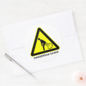 危険ガス警告標識シール ラウンドシール (封筒)