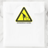 危険ガス警告標識シール ラウンドシール (バッグ)