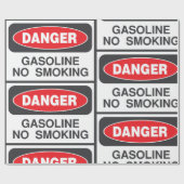 危険ガソリンNo喫煙サインラッピング紙 ラッピングペーパー (フラット)