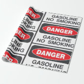 危険ガソリンNo喫煙サインラッピング紙 ラッピングペーパー (アンロールド)