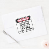 危険キーボード ラウンドシール (封筒)