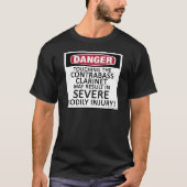 危険コントラバスクラリネット Tシャツ (正面)