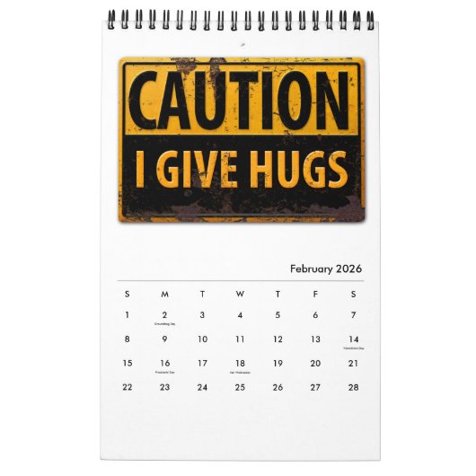 危険シンボルや象徴おもしろいの警告金属錆の兆候 カレンダー (2月 2026)