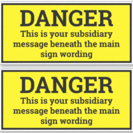 危険シンボルや象徴- Two Black & Yellow Sign Stickers シール