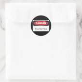 危険ステッカーカスタマイズ! ラウンドシール (バッグ)