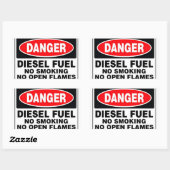 危険ディーゼル燃料標識 長方形シール (シート)