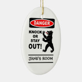 危険ドアオーナメントカスタマイズ-! セラミックオーナメント (右)