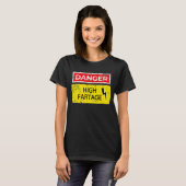 危険ファートファートフラット看板ファーター Tシャツ (正面フル)
