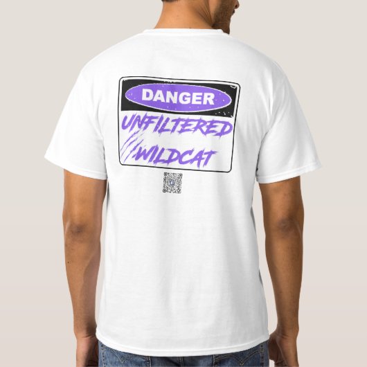 危険フィルターなしヤマネコ Tシャツ (裏面)