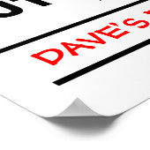 危険ポスターカスタマイズ-! ポスター (角)