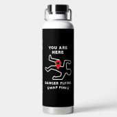 危険マップ飛んでいるのピン ウォーターボトル (背面)