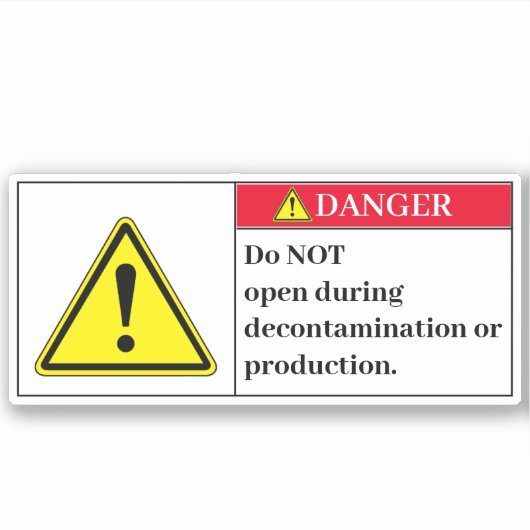 危険ラベルを開かない シール (正面)