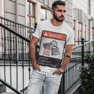 危険ロックアウト装置Tシャツ Tシャツ