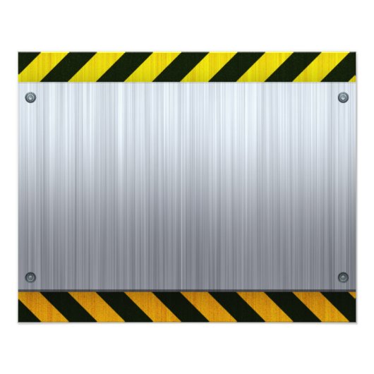 危険付きステンレストライプス フォトプリント (正面)