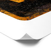 危険作業穴さび金属危険度警告標識 ポスター (角)