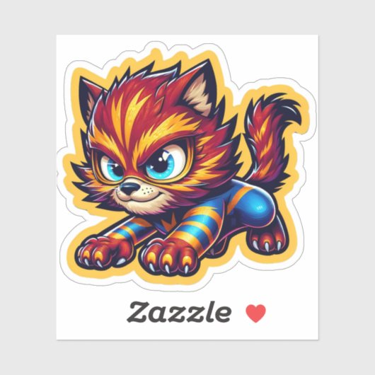 危険子猫 シール (シート)