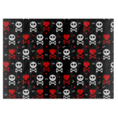 危険恐ろしいスカルパターン カッティングボード (正面)