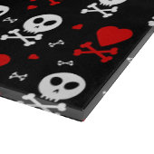 危険恐ろしいスカルパターン カッティングボード (角)