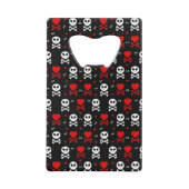 危険恐ろしいスカルパターン クレジットカード栓抜き (裏面)