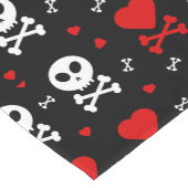 危険恐ろしいスカルパターン ショートテーブルランナー (コーナー)