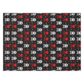 危険恐ろしいスカルパターン テーブルクロス (正面(横))