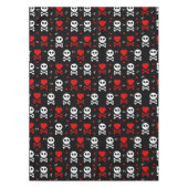 危険恐ろしいスカルパターン テーブルクロス (正面)