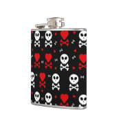 危険恐ろしいスカルパターン フラスク (左)