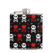 危険恐ろしいスカルパターン フラスク (正面)