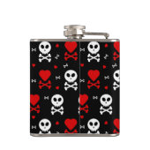 危険恐ろしいスカルパターン フラスク (裏面)