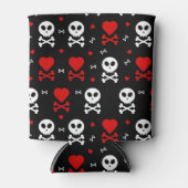 危険恐ろしいスカルパターン 缶クーラー (正面)