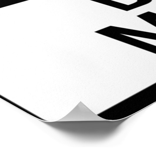 危険悪態偽の安全おもしろい看板 ポスター (角)