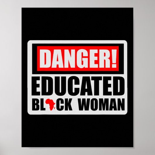 危険教育を受けた黒人女性ブラックの歴史Blm Blac ポスター (正面)