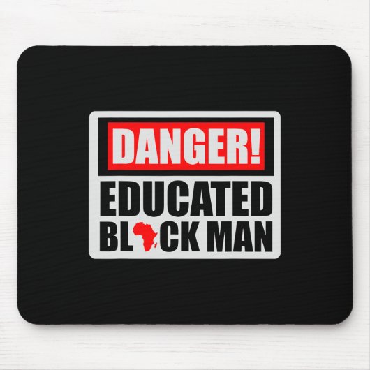 危険教育を受けた黒人黒人歴史Blm Black マウスパッド (正面)