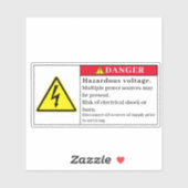 危険有害電圧ラベルEr21 シール (シート)