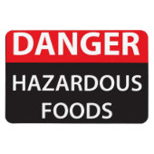 危険有害食品 マグネット (横)