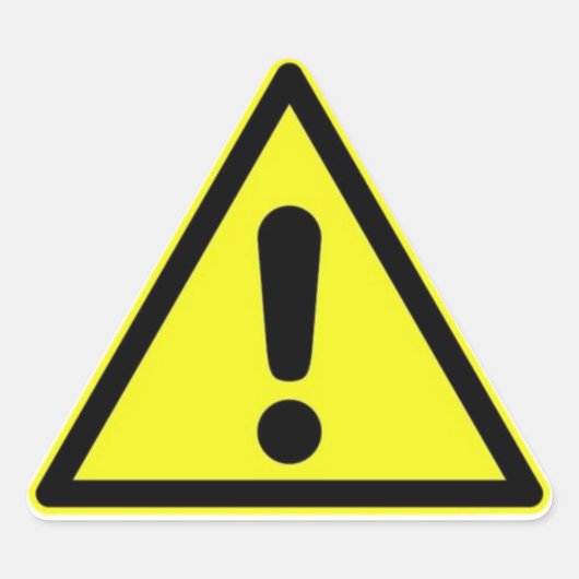 危険標識シール 三角形シール (正面)