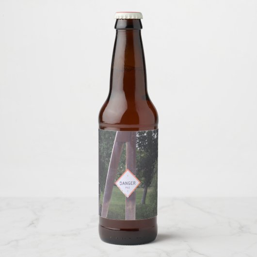 危険標識ボトルラベル ビールラベル (正面)