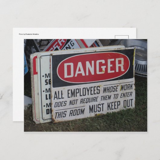 危険標識 ポストカード (正面/裏面)
